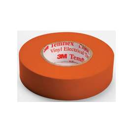 3M Temflex 1700CORG Electrical Tape, 66 ft L, 7 mil Thick, PVC Backing, Orange