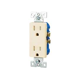 Eaton Wiring Devices TR1107LA-BOX Duplex Receptacle, 2 -Pole, 15 A, 125 V, Push-in, Side Wiring, NEMA: 5-15R