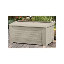 Suncast DB12000 Deck Box, 54-1/2 in W, 28 in D, 27 in H, Resin, Light Taupe