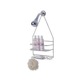 Simple Spaces SS-SC-25-CH-3L Shower Caddy, 2-Shelf, Steel, 10 in OAW, 19 in OAH, 4-1/4 in OAD, 10 lb