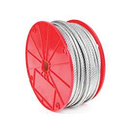 Koch 003292/695911 Aircraft Cable, 3/8 in Dia, 250 ft L, 2880 lb Working Load, Galvanized