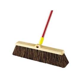 Quickie 00536 Push Broom, 24 in Sweep Face, Polymer Bristle, Steel Handle