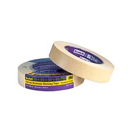 Scotch 2040-1A-BK Masking Tape, 60 yd L, 1 in W, Paper Backing, Natural