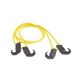 ProSource Stretch Cord, 8 mm Dia, 48 in L, Polypropylene, Yellow, Hook End