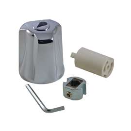 Danco 80020 Faucet Handle, Zinc, Chrome Plated, For: Two Handle Tub and Shower Faucets