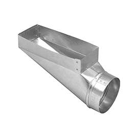 Imperial GV0664 End Boot, 3 in L, 10 in W, 6 in H, 30 Gauge, Galvanized