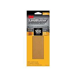 3M SandBlaster Series 11220-G-6 Sandpaper, 9 in L, 3-2/3 in W, 220 Grit, Fine, Synthetic Mineral Abrasive