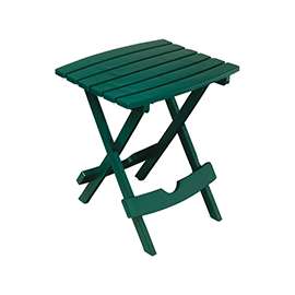 Adams Quik-Fold 8500-16-3735 Side Table, Rectangular, Polypropylene, Hunter Green