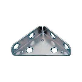 Prosource 22491ZCB-PS Corner Brace, 3 in L, 3 in W, 13/16 in H, Steel, Zinc-Plated, 2 mm Thick Material