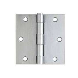 ProSource 20339SCX Square Corner Door Hinge, Steel, Satin Chrome, Loose Pin, 180 deg Range of Motion