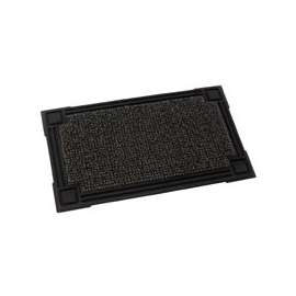 GRASSWORX Clean Machine 10374051 Door Mat, 30 in L, 18 in W, Rectangular, Capitol Pattern, Cinder
