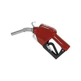 Fill-Rite N075UAU10 Auto-Nozzle with Hook, 3/4 in, FNPT, 2.5 to 14.5 gpm, Aluminum, Red