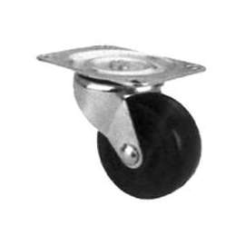 ProSource 1111 Swivel Caster, 2-1/2 in Dia Wheel, 1 in W Wheel, Rubber Wheel, Black, 130 lb, Steel Housing Material