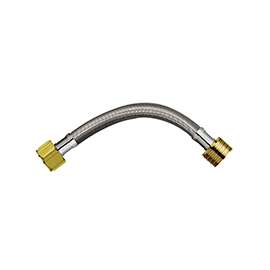 Plumb Pak PP888-11LF Water Heater Connector, 3/4 in, FIP x MIP, Stainless Steel, 18 in L