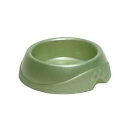 PETMATE 23080 Pet Feeding Bowl, Jumbo, 8 Cups Volume, Plastic, Pearl Tan/Waterfall Blue/White