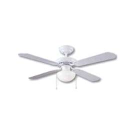Boston Harbor CF-78133 Ceiling Fan, 4-Blade, White Housing, 42 in Sweep, MDF Blade, 3-Speed