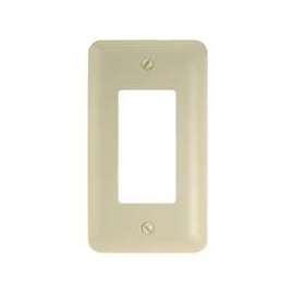 Amerelle 935RAL Wallplate, 5 in L, 2-13/16 in W, 1 -Gang, Steel, Light Almond