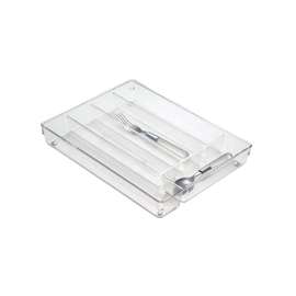 iDESIGN LINUS 53930 Cutlery Tray, 13.8 in W, 10.7 in D, Clear