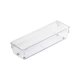 iDESIGN LINUS 52230 Drawer Organizer, Plastic, Clear, 3 in OAL, 2 in OAH, 3 in OAW