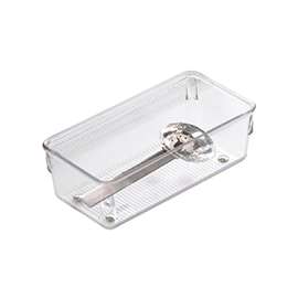 iDESIGN LINUS 52330 Drawer Organizer, Plastic, Clear, 6 in OAL, 2 in OAH, 3 in OAW