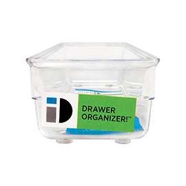 iDESIGN LINUS 52430 Drawer Organizer, Plastic, Clear, 9 in OAL, 2 in OAH, 3 in OAW