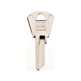 HY-KO 11010PZ1 Key Blank, Brass, Nickel, For: Papaiz Cabinet, House Locks and Padlocks