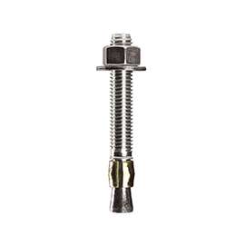 COBRA ANCHORS 495R Wedge Anchor, 3/8 in Dia, 2-3/4 in L, 604 lb, Steel, Plated
