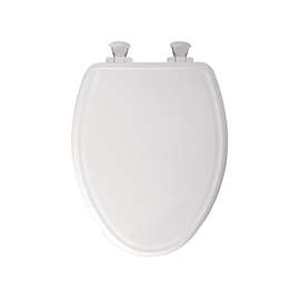 Mayfair 148SLOWA-000/148E Toilet Seat, Elongated, Molded Wood, White, Twist Hinge