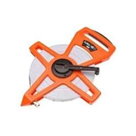 Crescent Lufkin PSFE300 Tape Measure, 300 ft L Blade, 3/4 in W Blade, Fiberglass Blade, ABS Case, Orange Case
