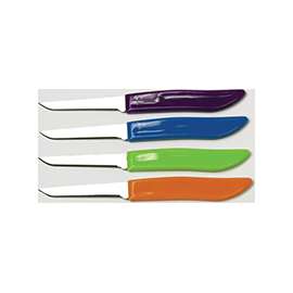 CHEF CRAFT 21852 Paring Knife Set, Stainless Steel Blade, Plastic Handle, Blue/Green/Orange/Purple Handle