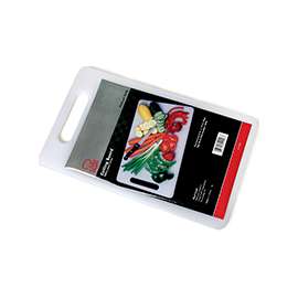 CHEF CRAFT 21553 Cutting Board, 13 in L, 8 in W, Plastic, White