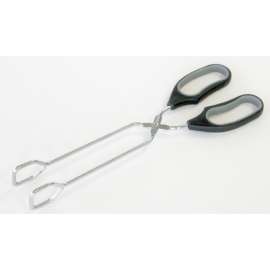 CHEF CRAFT 21591 Serving Tongs, 12 in L, Stainless Steel, Black