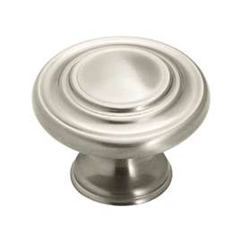Amerock BP15862G10 Cabinet Knob, 1-5/16 in Projection, Zinc, Satin Nickel