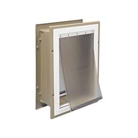 PetSafe HPA11-10920 Pet Door, Aluminum/Plastic, Brown/White