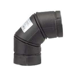 SELKIRK VP PELLET PIPE 243231B/24230B Stove Pipe Elbow, 90 deg Angle, 3 in, Stainless Steel, Black