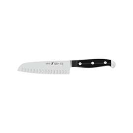 Henckels International Statement 13548-143 Santoku Knife, 5 in L Blade, Stainless Steel Blade, Black Handle