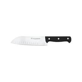 Henckels International Eversharp Pro 31358-181 Santoku Knife, 7 in L Blade, Stainless Steel Blade, Black Handle