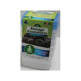 Arrow Plastic 04201 Storage Container, 1 pt Capacity, Plastic, Clear, 4-1/4 in L, 4-1/4 in W, 6-1/4 in H