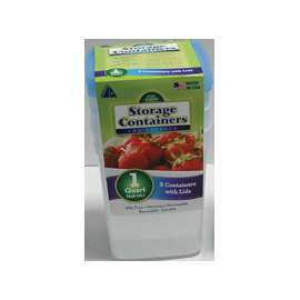 Arrow Plastic 4405 Storage Container, 1 qt Capacity, Plastic, Clear, 4-1/4 in L, 4-1/4 in W, 7-1/4 in H
