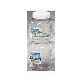 Arrow Plastic 73701 Stackable Container, 48 oz Capacity, Clear