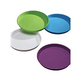 Arrow Plastic 00198 Round Serving Tray, Round, Plastic, Assorted, 15-3/4 in Dia
