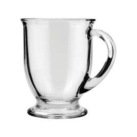 Anchor Hocking 83045A Cafe Mug, 16 oz Capacity, Glass, Clear