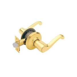 Schlage Flair Series F10 FLA 605 Passage Lever, Zinc, Brass