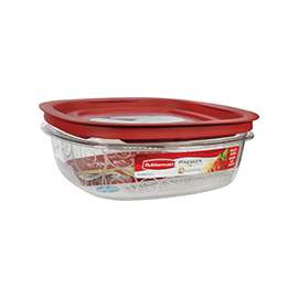 Rubbermaid 1937648 Food Container, 9 Cups Capacity, Square, Plastic/Polycarbonate/Tritan, Clear
