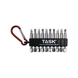 TASK T67919 Carabiner Clip Set, 10-Piece, Steel