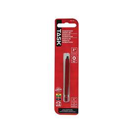 TASK T67712 Screwdriver Bit, #2 Drive, 3 in L, Hardened Tool Steel