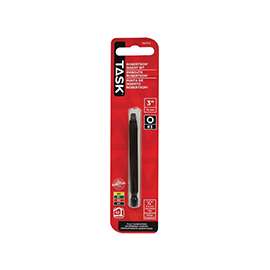 TASK T67713 Screwdriver Bit, #3 Drive, 3 in L, Hardened Tool Steel