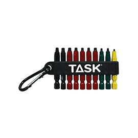TASK T67917 Carabiner Clip Set, 10-Piece, Steel