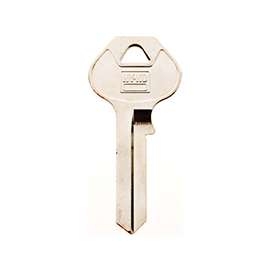 HY-KO 11010M14 Key Blank, Brass, Nickel, For: Master Vehicle Locks