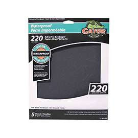 Gator 4474-012 Sanding Sheet, 11 in L, 9 in W, 220 Grit, Garnet Abrasive